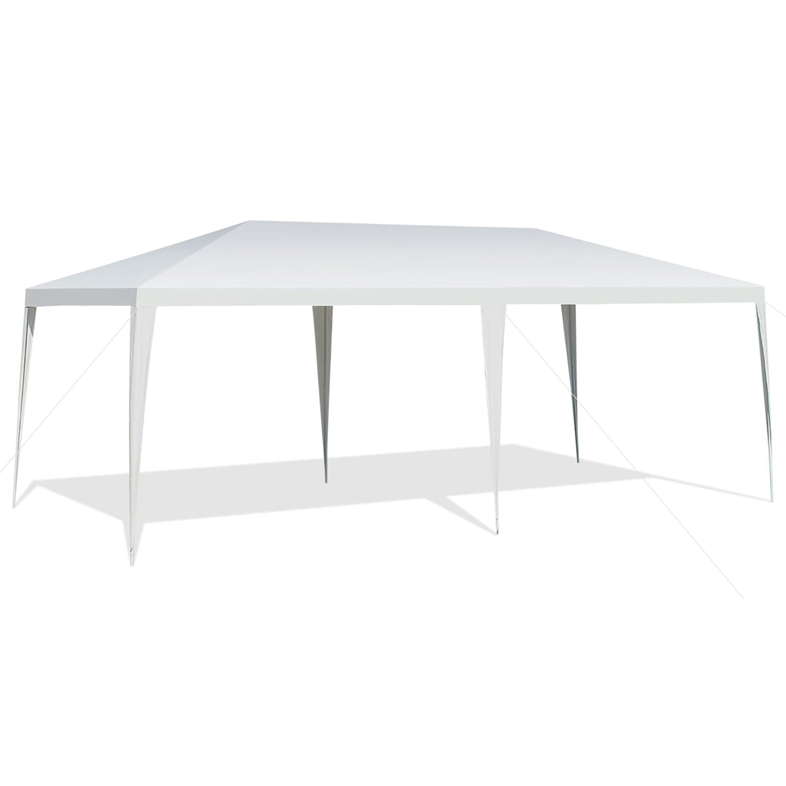 FANTASK Gazebo da giardino, 3 x 6 m, portatile, per matrimoni, mercati di frutta, colore bianco