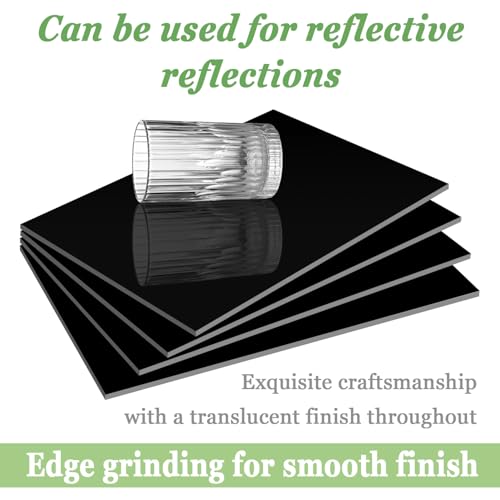 Image of 13 x 13 Black Acrylic Sheet 1 /4 inch Thick 6mm Black Plexiglass Sheet, DIY Materials for Home Decor, Handcraft, Painting, Photography,Switch Panel, Display Stand (1, 13 x 13 x 1 /4)