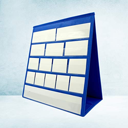 Toyvian Tabela de bolso para mesa de mesa com 20 cartões apagáveis a seco Mesa de bolso para ensino