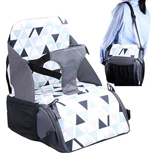 Assento Automóvel Booster, Cadeira de reforço leve, Assento elevatório de viagem com alças de segura