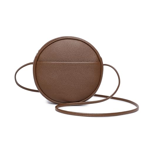 Image of Circle Crossbody Bag for Women NYLON Circle Purse with Zipper Adjustable Knot Shoulder Straps
