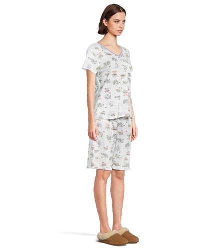 Image of Karen Neuburger Women's Short-sleeve Tee and Bermuda Short Pajama Set