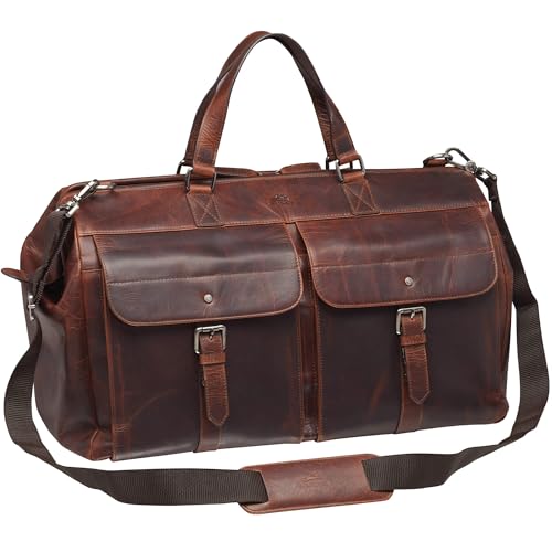 Buffalo Brown Dowel Rod Duffle Bag for Carry-on Travel, Brown2