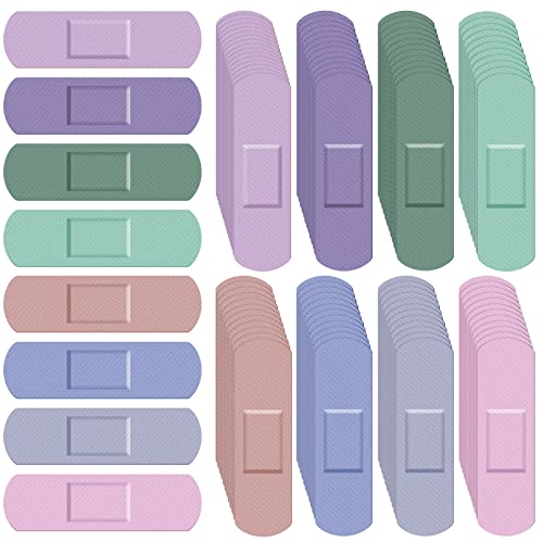 Weewooday 120 Pcs Kids Waterproof Bandages Bulk Colorful Flexible Shot Bandages Morandi Colors Teachers Students Assorted Breathable Strip for Skin Finger Wrap Family Child Toddler 8 Colors
