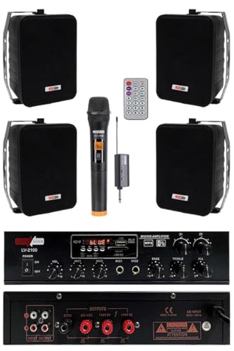 Lastvoice Black Large Plus Paket 3, Hoparlör ve Anfi Anons Ses Sistemi Seti