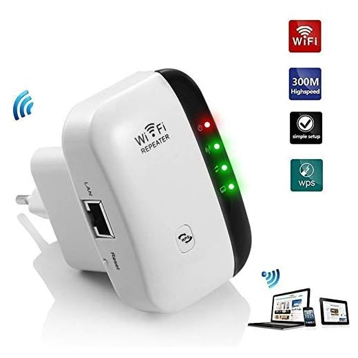 Amplificador WiFi Repetidor Extensor de Red WiFi Punto de Acceso 2.4GHz IEEE802.11 B/G/N Wireless Extender con WPS Button Velocidad de hasta 300Mbps, Puerto LAN, Compatibilidad Universal