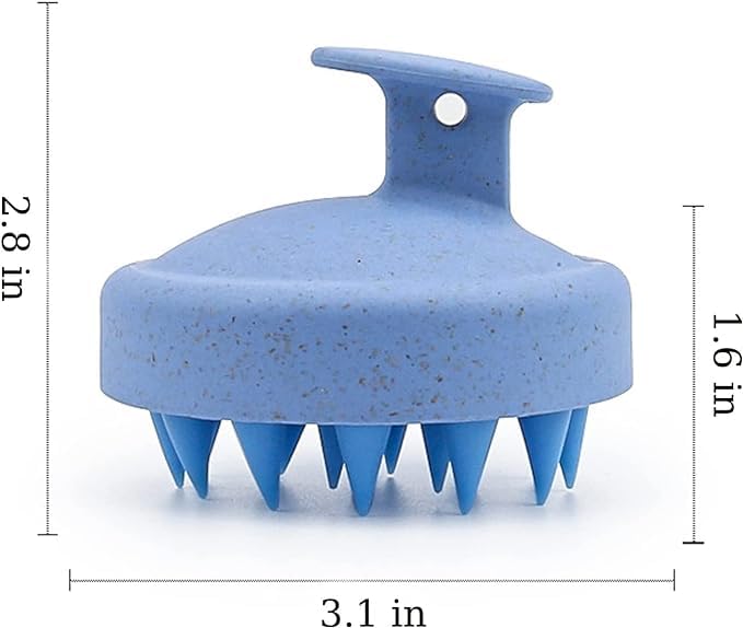 Commence Scalp Massager Shampoo Brush with Soft Silicone Bristles (Blue) - Image 7 thumbnail