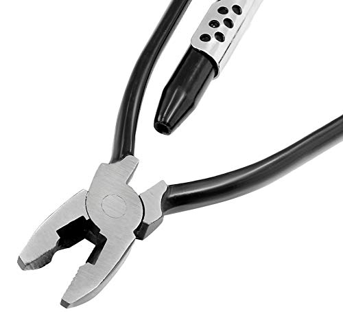 Image of Bonsicoky 2 Pieces Aircraft Safety Wire Twisting Pliers Set 6 inch & 9 inch | Heavy Duty Wire Twister, Includes 2 Pieces 50 FT Fuses, Quick Lock Fasteners, For Aircraft, Machinery, Vehicles