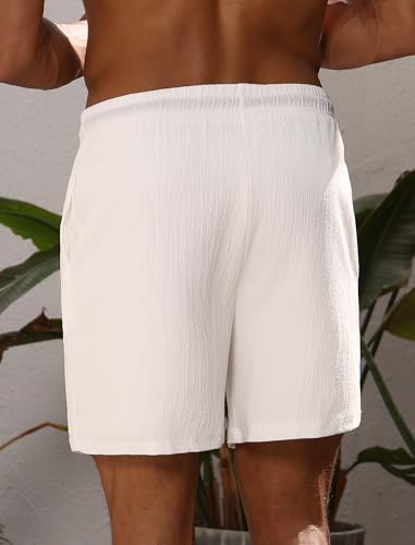 Men's Summer Board Shorts Adjustable Drawstring Quick-Drying Shorts with Liner Swim Trunks4