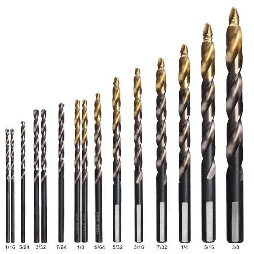 YOUGFIN Stepped Point Drill Bit Set