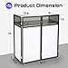 CAHAYA DJ Booth Stand Portable – DJ Table Facade for Laptop & Controller Double Top Corners Black & White Scrims for Lighting Easy Setup Foldable Storage with Bag 40