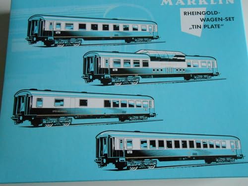Preisvergleich Produktbild Märklin 40851 Rheingoldwagen-Set Tin Plate der DB 4-teilig