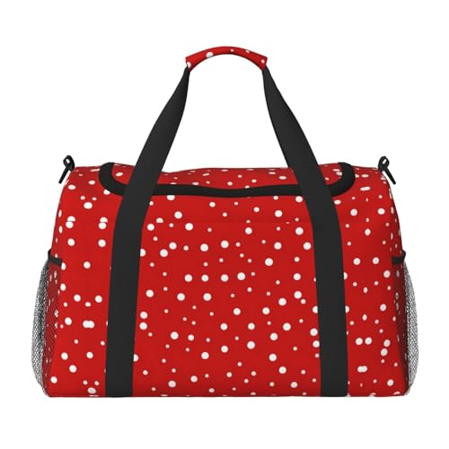 Sac de week-end à pois noirs et blancs idéal pour votre prochaine escapade ou séance de yoga