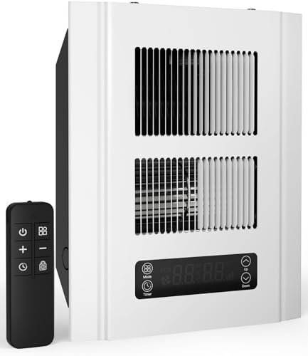 Top 10 Best Wall Heater for Bathroom Guide and Reviews 6 Infandy Electric Wall Heater for Indoor Use, 120V Wall Heater with Thermostat and Remote, 3 Heating Modes, 9H Timer, Child Lock, Overheat Protection, Suitable for Bathroom, 1500/750 Watt, Hardwired