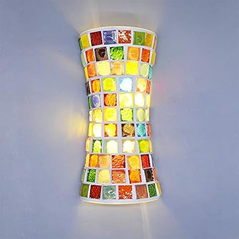 Lámpara de pared Artpad Modern Bohemia Style con vitral LED Cover