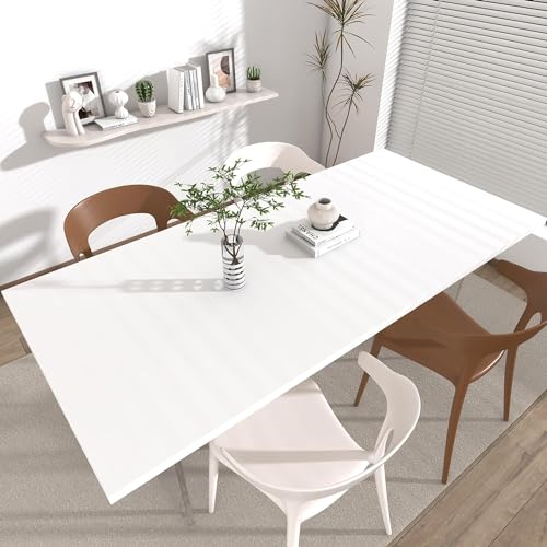 Image of HOME13 White Vinyl Matte Self Adhesive Removable and Decorative Vinyl Wallpaper for Kitchen Countertop Cabinets Table, 2 Ft x 4 Ft with 2pcs