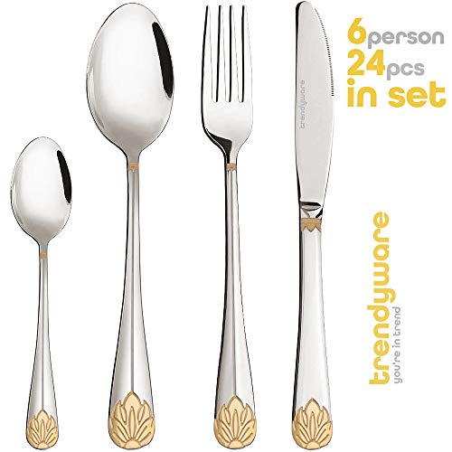 Silverware Set Limited Edition – 24 Piece Family Dinnerware Set – Flatware Set