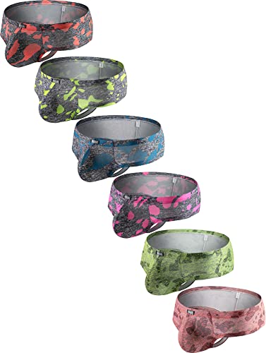 iKingsky Men's Sexy Cheeky Boxer Briefs Mini Cheek Thong Underwear Low Rise T-back Under Panties for Men