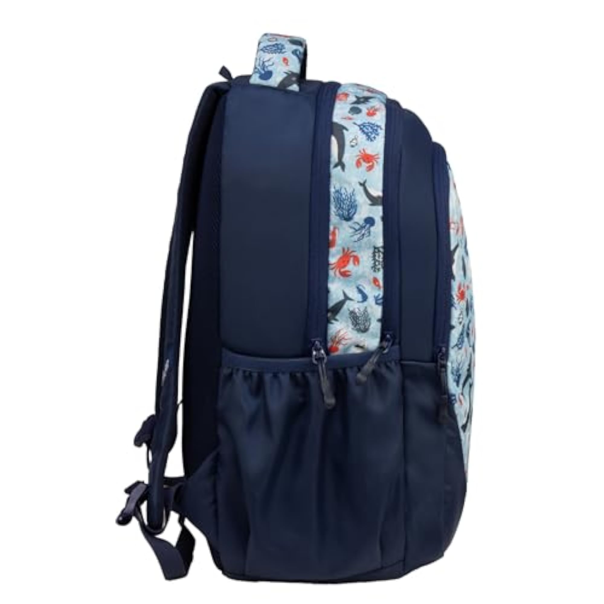 Navy Ocean Odes 21L School Backpack, Lightweight & Durable