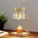 Yuichoy Candle Warmer Lamp with Timer, Dimmable Electric Candle Wamer Adjustable Height, Glass Modern Candles Melter Lamp, Gifts for Women Mom, Clear