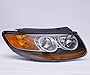 Gdrasuya10 Factory Headlight Assembly For 2007 2008 2009 2010 2011 2012Hyundai Santa Fe Front Right Passenger Side Chrome Headlight Projector Headlamp Head Light Lamp Replacement
