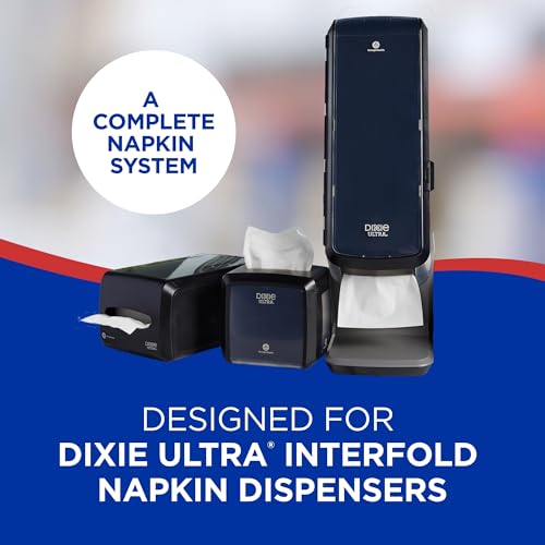 Image of Dixie Ultra Interfold 2-Ply Napkin Dispenser Refills by Georgia-Pacific, White, 250 Napkins Per Pack, 24 Packs Per Case, 32006