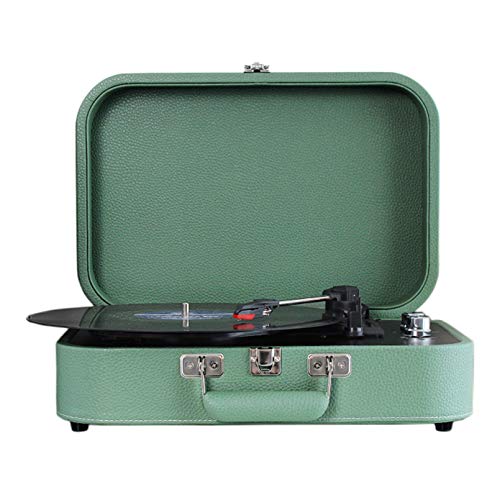 Vinyl Plattenspieler, Retro-Plattenspieler mit DREI Geschwindigkeiten, eingebaute Stereolautsprecher, Support-Schallplatte, Bluetooth, USB,