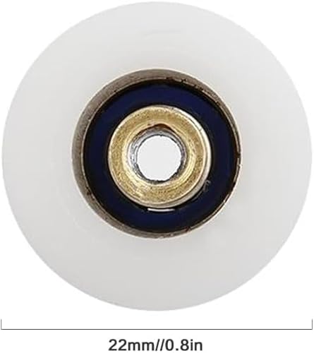 Uadme Gewächshaus Türrollen, Rollen für Schiebetüren, 22mm/0,8 Zoll Hallen Gewächshaus Tür Ersatzteile Duschtür Rollen Glasrollen Ersatz