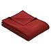 Produktbild Baumwolldecke IBENA Oslo 2245, Kuscheldecke rot, Decke Baumwolle 150x200 cmm natürlich weich und flauschig warm, 100% Baumwolle aus kontolliert biologischem Anbau, in vielen schönen Farbvarianten erhältlich