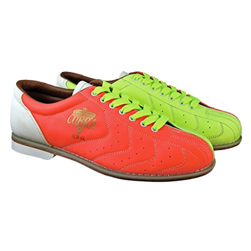 Ladies Glow TCRGL Cobra Rental Bowling Shoes- LacesNeon Yellow/Orange/White 9 1/2 M US