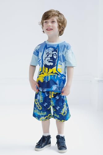 Image of DC Comics T-Shirt and French Terry Shorts Outfit Set Toddler to Big Kid Sizes (2T - 14-16)