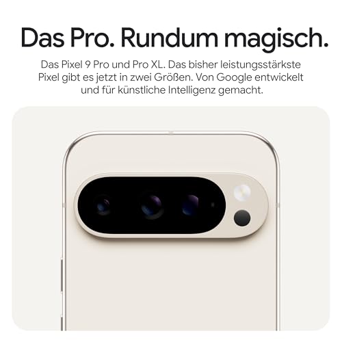 Google Pixel 9 Pro - Android-Smartphone mit Gemini ohne SIM-Lock - Porcelain, 128GB + Pixel Watch 2 - Aluminiumgehäuse in Matte Black, Sportarmband in Obsidian, WLAN – Bild 4