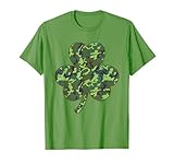 Camo Shamrock Hunter St Patrick's Good Luck Hunt US Veterans T-Shirt