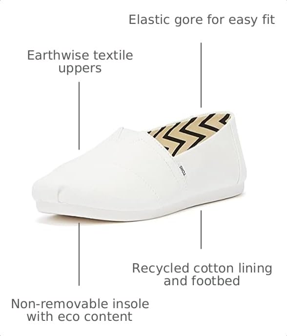 Image of TOMS Mens Alpargata Loafer Flat, White, 12 US