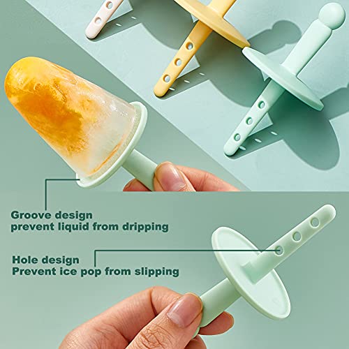 Miaowoof Homemade Popsicle Mold for Kids, Small Resusable Silicone BPA-Free Ice Cream Maker DIY Teething Mini Popsicle for Toddlers and Babby(Green) - Thumbnail 4