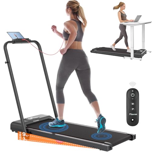 Fitense Incline Treadmills for Home Foldable - 2.5 HP Walking Pad Under Desk Treadmill with Incline...
