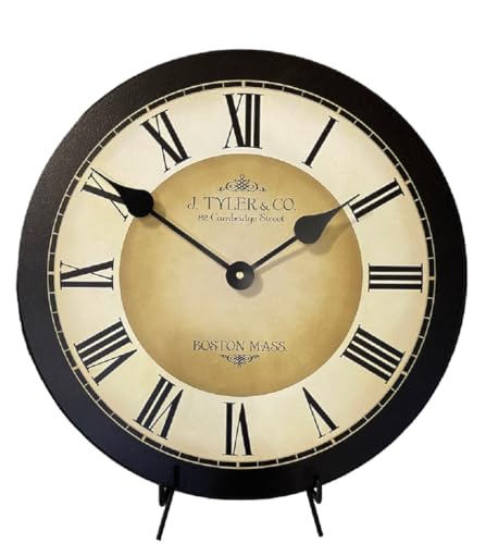 Galway Black Large Wall Clock | Ultra Quiet Quartz Mechanism | Hand Made in USA Beautiful Crisp Lasting Color | Comes in 8 Sizes | 10-Inch