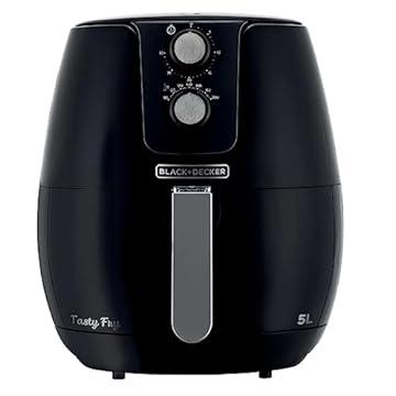 Black Decker Fritadeira, Air Fryer, com Cesto Antiaderente e Timer, Ajuste de Temperatura, 5L, 127V