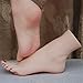 AFYH Silicone Pieds Modèle, 1 Paire Pieds De Silicone Foot De Mannequin De Mannequin De Haute Qualité, TPE De Haute Qualité Bone Intégrée 38# Couleur De La Peau-22.5Cm Affichage De Pied Féminin