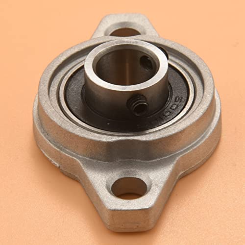 Lobamop 4Pcs KFL001 12Mm Selbstausrichtendes Stehlager mit Zinklegierung Flanschlager Rhombisches LagergehäUse