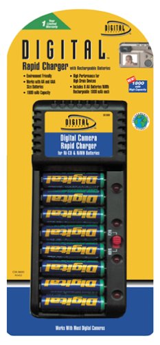 Concepts NUMERICAS Cargador rápido con 8 Pilas AA 1800 mAh