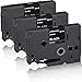 Produktbild 3x Schriftbänder kompatibel für Brother Ptouch TZE-325 P-Touch 9800 PCN D200 BW D200 BWVP D200 Series D200 VP D210 D210 Series D210VP D400 AD 9mm x 8 m weiß auf Schwarz