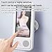 Waterproof Phone Holder, Shower Phones Holder with Wireless Bluetooth Speaker with 360° Rotation, 60° Fixed Opening Angle High Sensitive HD Touchscreen Shower Phone Mount for Bathroom Kitchen (White)