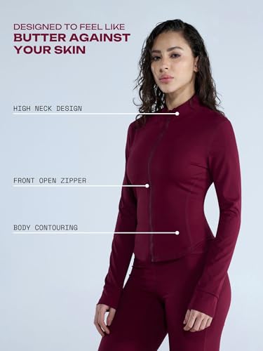 Image of CAVA Sculptor Jacket for Women | ADPT Nylon-Spandex, 4-Way Stretch, Moisture-Wicking, High Neck, Full Sleeves | Performance Activewear