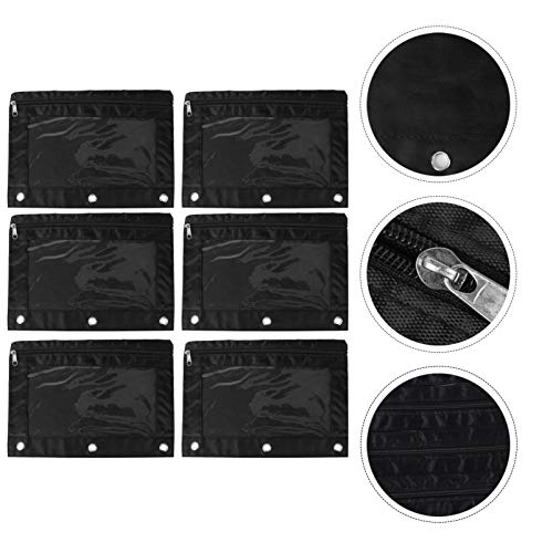 Cabilock 6 Pcs 3 Argolas para LÃ¡pis Pasta Ponch Estojos para LÃ¡pis Bolsa Bolsas de Viagem Multiuso