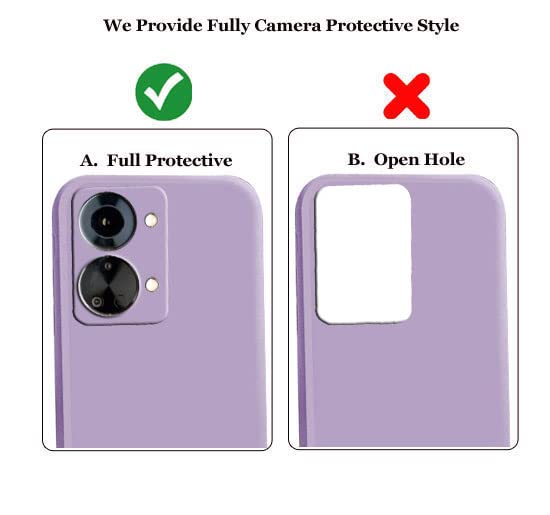 Image of A rtistque Liquid Silicone Flexible with Camera Protection Soft Back Cover Case for OnePlus Nord 2T 5G - Purple