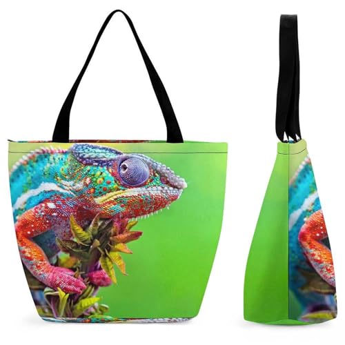 Sac de shopping pour voyage Caméléon grand sac bandoulière femme
