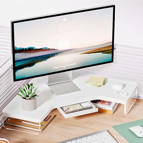 Support de moniteur en acrylique pour écran d'ordinateur ergonomique