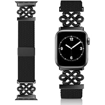 Braided Magnetic Band Compatible with Apple Watch Bands 38/40/41/42mm Women Men,Elastic Nylon Fabric Woven Strap for iWatch Series 11 10 9 8 7 6 5 4 3 2 1 SE/Ultra 3 2 1