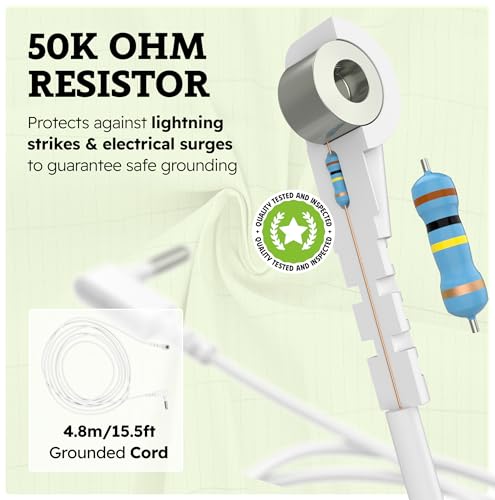 GroundingWell Grounding Sheet, Fits All Bed Sizes, Organic Cotton + Silver Fiber, 24" x 104"